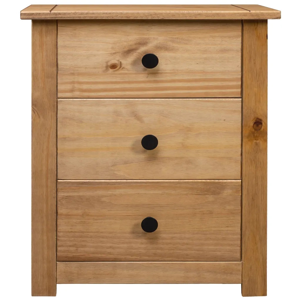 Comodino | Armadio da Notte | Mobiletto da notte 46x40x57 cm in Legno di Pino Panama Range