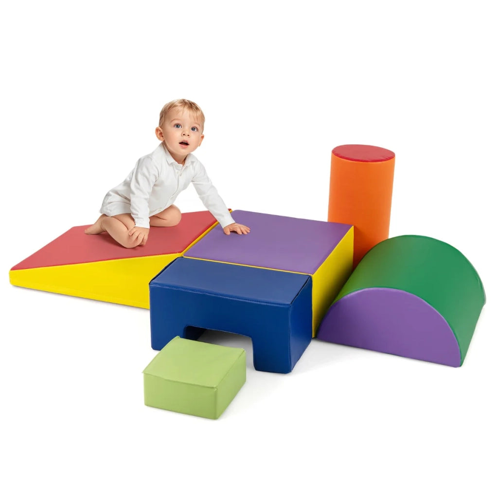 Set di 6 blocchi didattici in schiuma per l'arrampicata 60 x 40 x 20 cm superficie liscia sensazione di comfort PU giallo 20_0018471