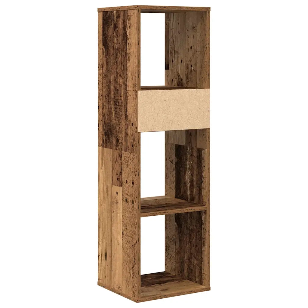 Libreria-Scaffale per Libri-Mobile di Stoccaggio Legno Antico 34x31x112 cm in Legno Multistrato