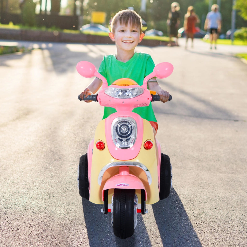 Motocicletta Elettrica Bambini ¨C zephmum ¨C Rosa+Giallo 108x51x75cm