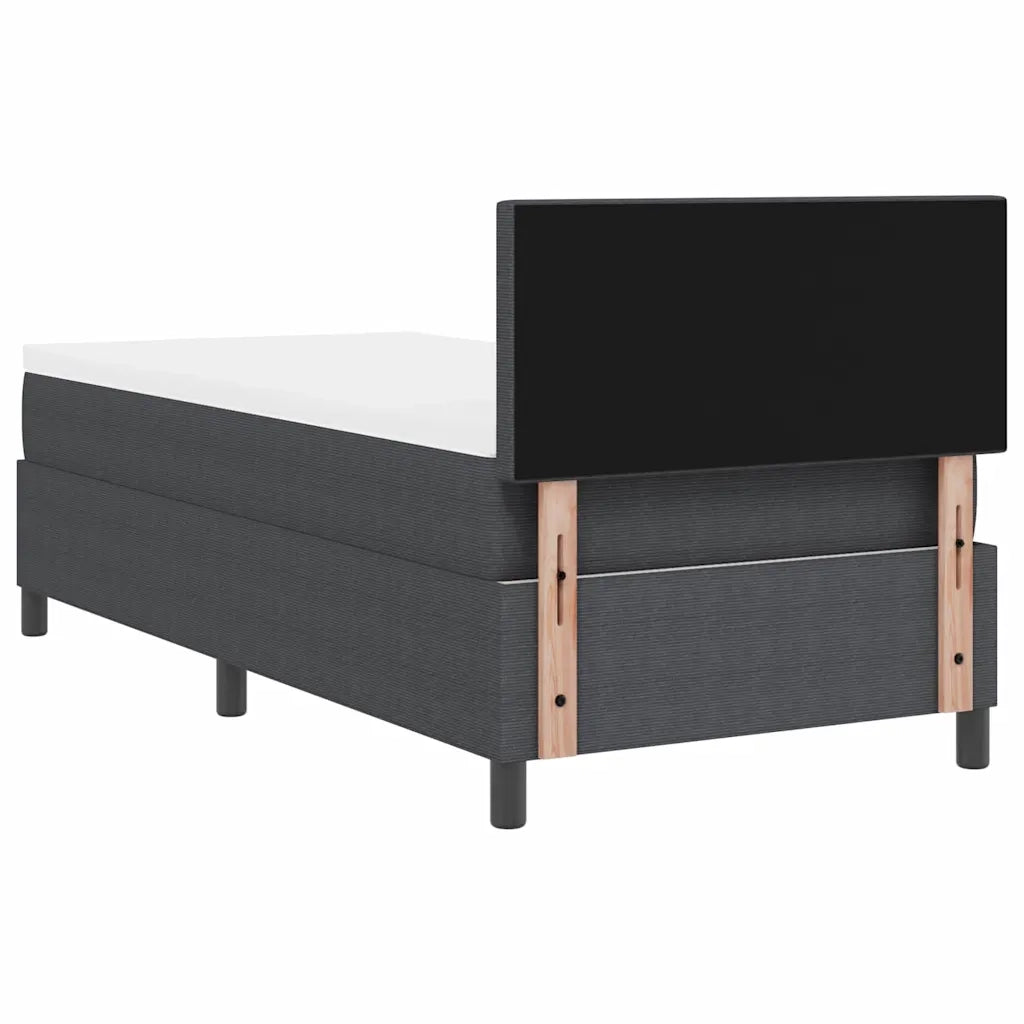 Letto a Sorgente LED Grigio Scuro e Bianco 100 x 200 cm 3337588
