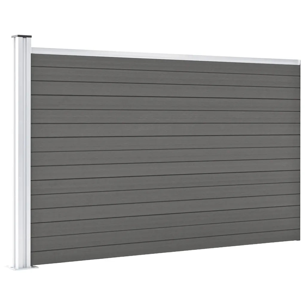 Pannello di recinzione | Recinzione da Giardino in WPC 175x105 cm Grigio