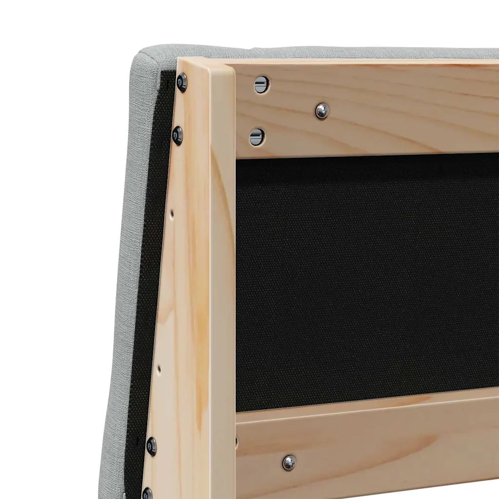 Testiera | Testata imbottita Grigio chiaro 135 cm Pino massello