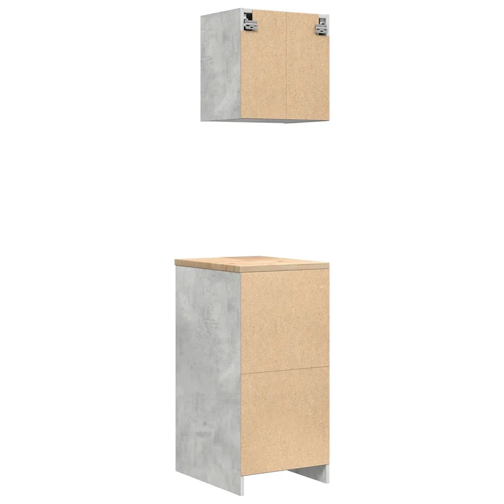Armadi da Garage 2 pz Grigio Cemento in Legno Multistrato CFW4520421