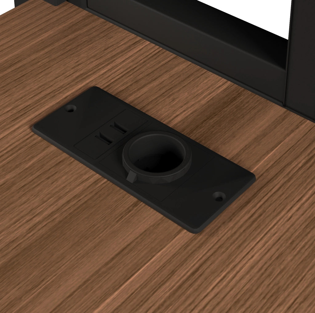 LETTO A CASTELLO 90x200 cm Metallo Nero con scrivania, LED e USB