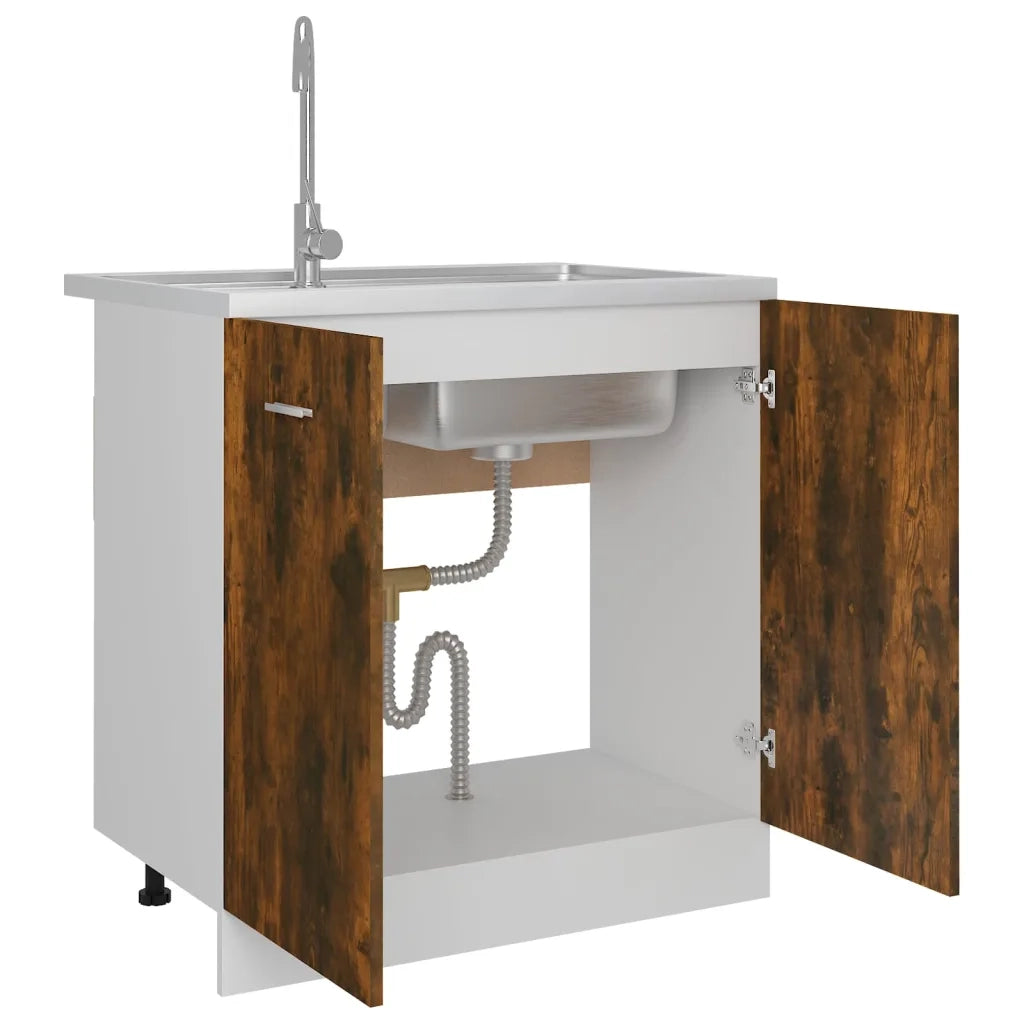 Mobile Sottolavello “Lyon” Rovere Fumo 80x46x81,5 cm 815564