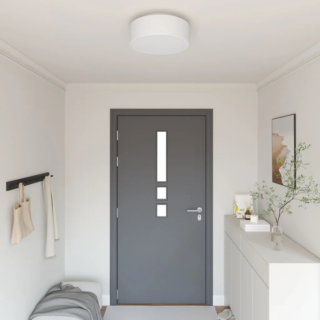 Lampada da soffitto Bianco 38 x 38 x 13,5 cm Tessuto CFW2183253