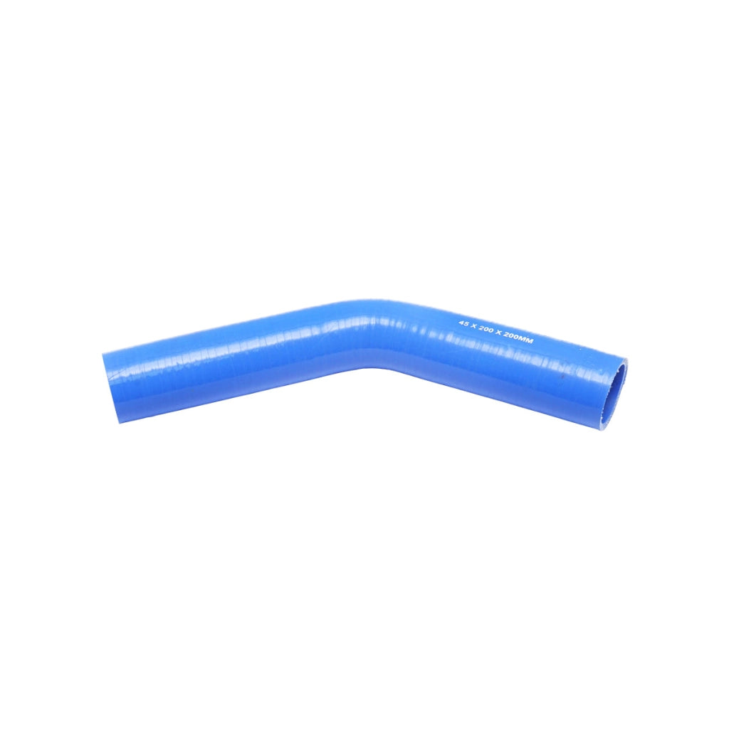 Tubo curvato in silicone a 45 gradi con inserto in tessuto, dimensioni 45x200x200 mm