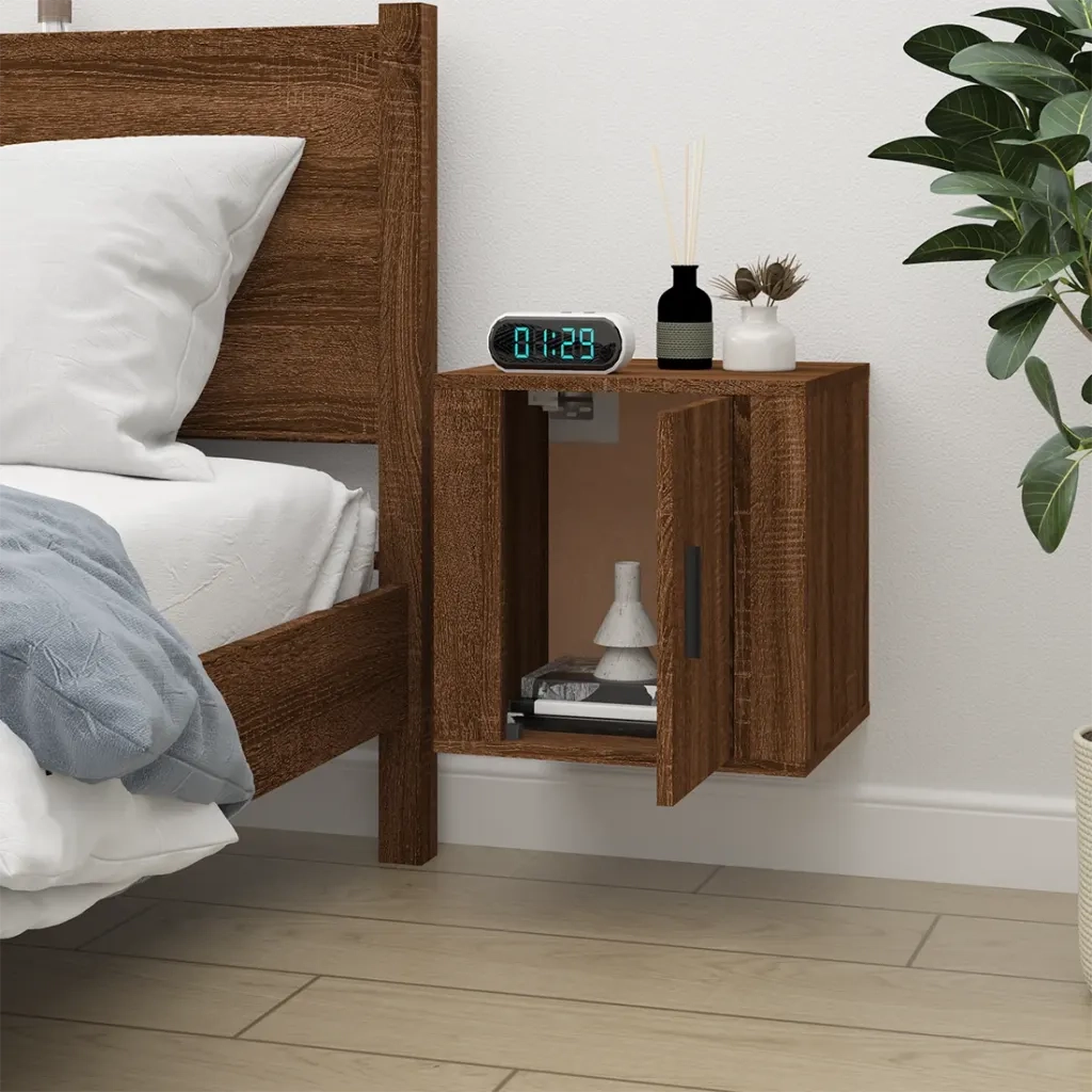 Mobile Porta TV a Parete Rovere Marrone 40x34,5x40 cm 816654