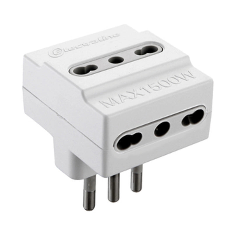 ADATTATORE TRIPLO 16A 3PR BIP BIANCO FIG.10- ELECTRALINE 3PMARK- 25,0 pz