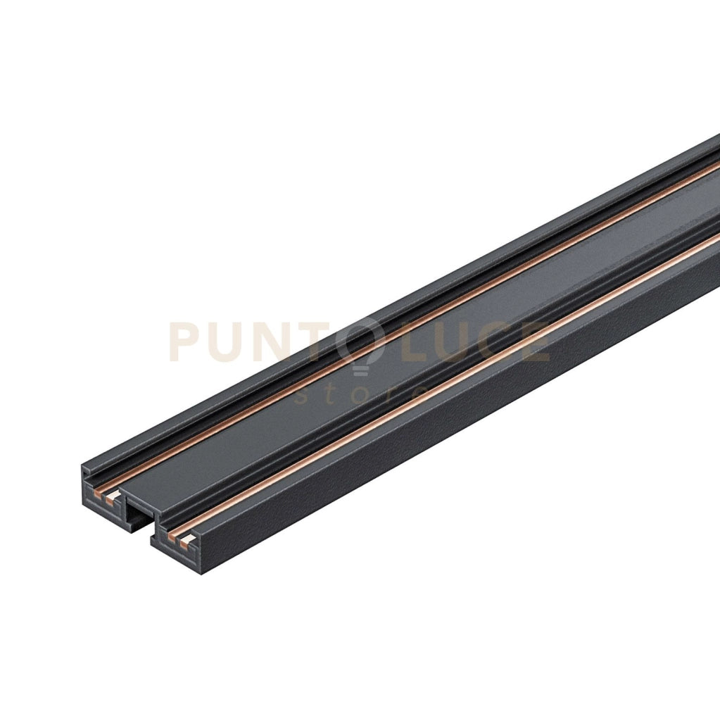 GBIN30- SISTEMA BINARIO MODULARE ELETTRICO-MECCANICO 48V DOPPIA PISTA SEZIONABILE DA SUPERFICIE MT2 NERO PIU TAPPI