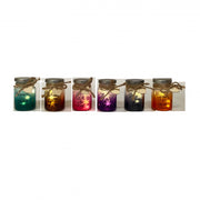 VASETTINO COLORATO CON LED EFFETTO STELLE H8XD.5,5CM ASS, PREZZO CAD.