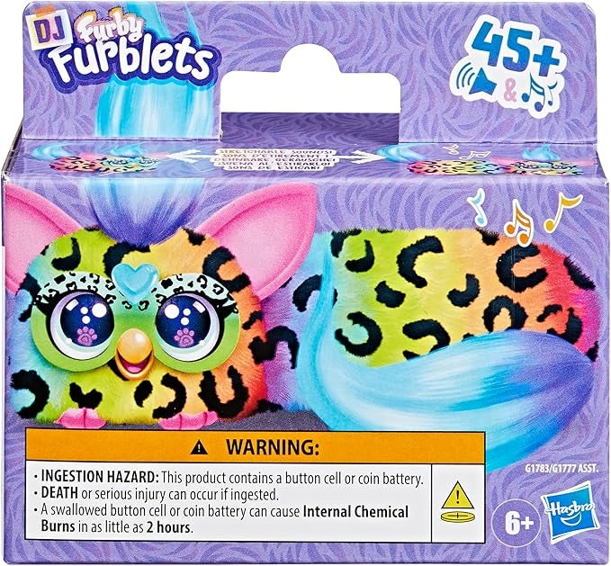 Furby DJ Furblets,Rain-Bow-Kat - Piu di 45 suoni estendibili - Hasbro - Eta 6+