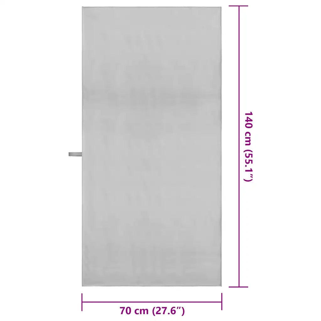 Asciugamani Sportivi 2 pcs Grigio 140 x 70 cm