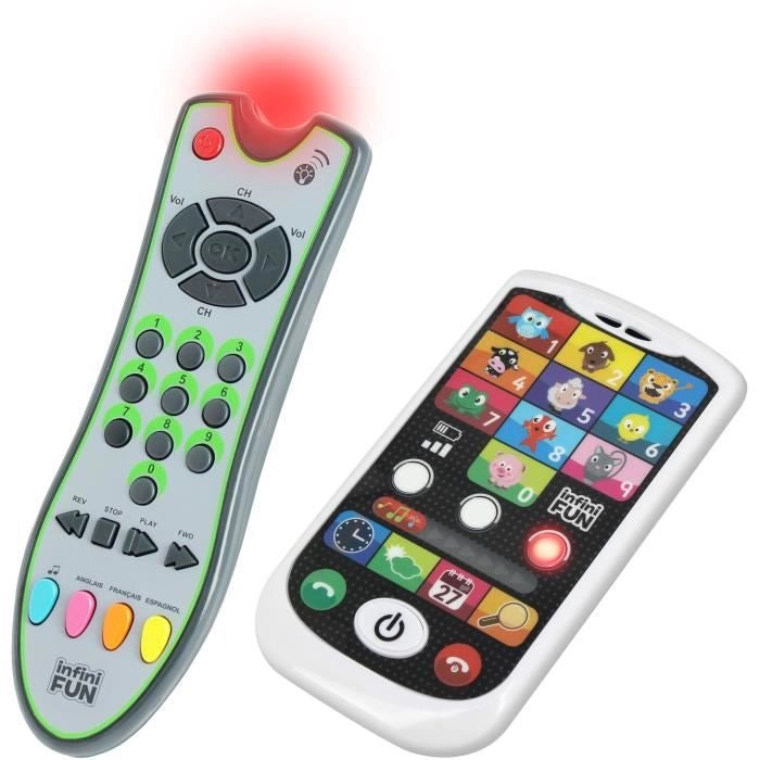 Telefono e telecomando - KD - Mon Duo High-Tech - Imparare animali, numeri e colori