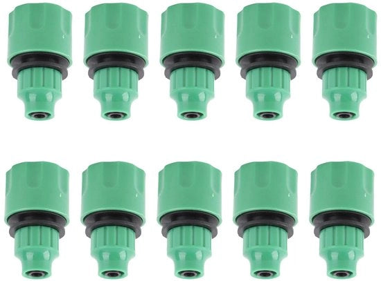 Connettore per tubo di giardino - 10 pezzi - Connettore rapido - Adatto per tubo di giardino 3/8 - Duraturo e inox - Accessori per giardino - Pratico da installare