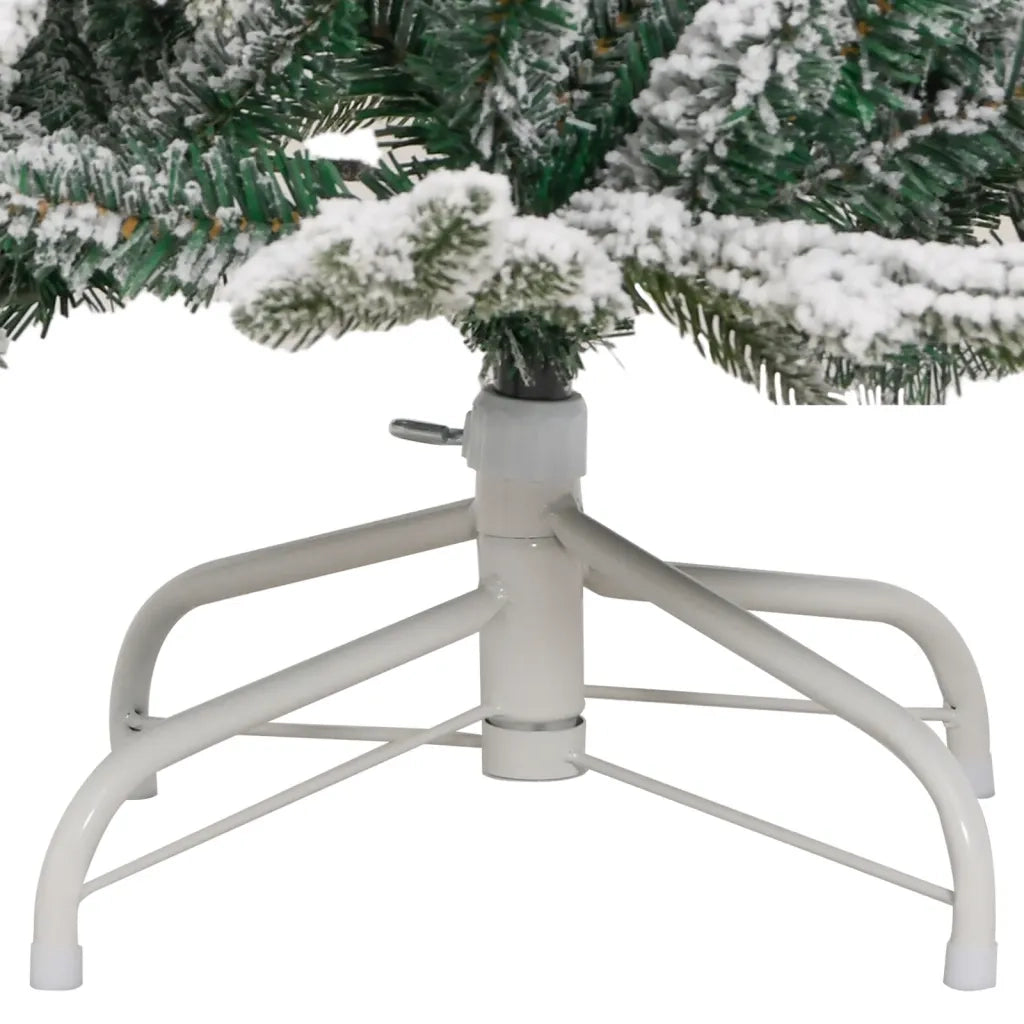 Albero Natale | Decorazioni natalizie Artificiale Incernierato con Neve Fioccata 150 cm