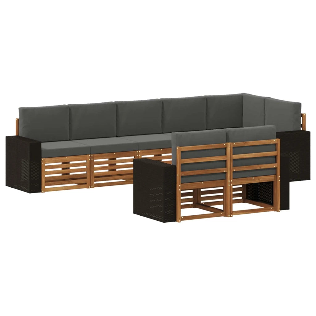 Set di divani da esterno 8 pz Poliestere 3384513