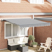 Tenda Sole Retrattile Automatica-Tenda parasole per balcone Antracite e Bianco 300x250 cm