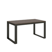 Tavolo allungabile 160/264x90 cm Tecno Evolution colore noce telaio e gambe antracite
