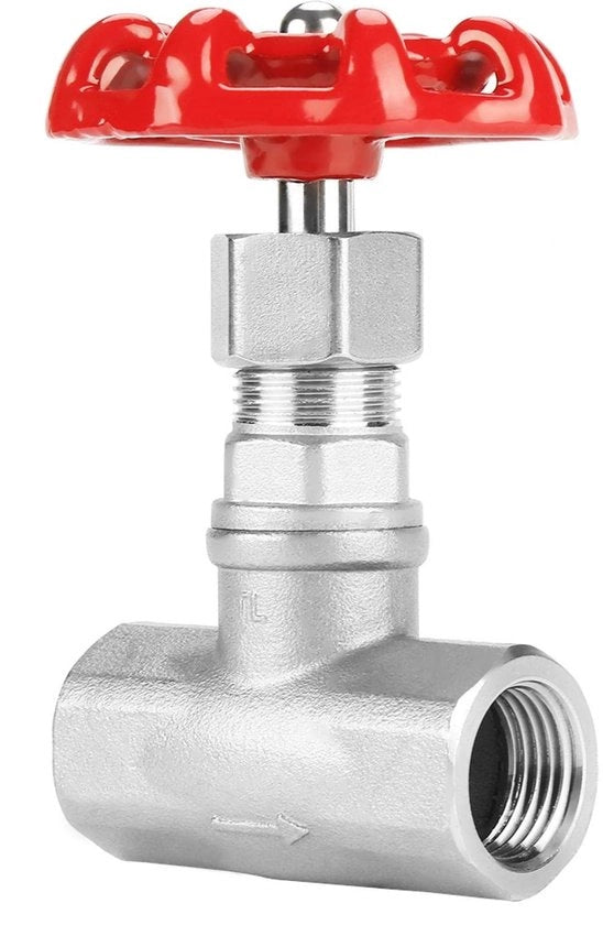 Valvola di scarico in acciaio inossidabile - Schiacciatore di vaso DN15 - BSPP G1/2 - Duraturo - Per acqua/olio/gas - Trasporto fluido rettilineo - Valvola di scarico