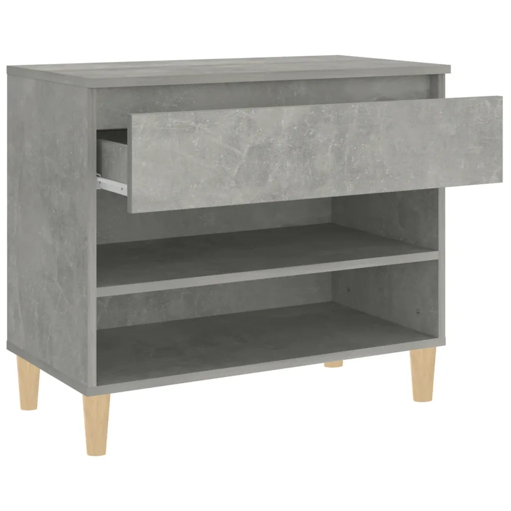 Scarpiera-Scaffale per scarpe Grigio Cemento 70x36x60 cm in Legno Multistrato 870732