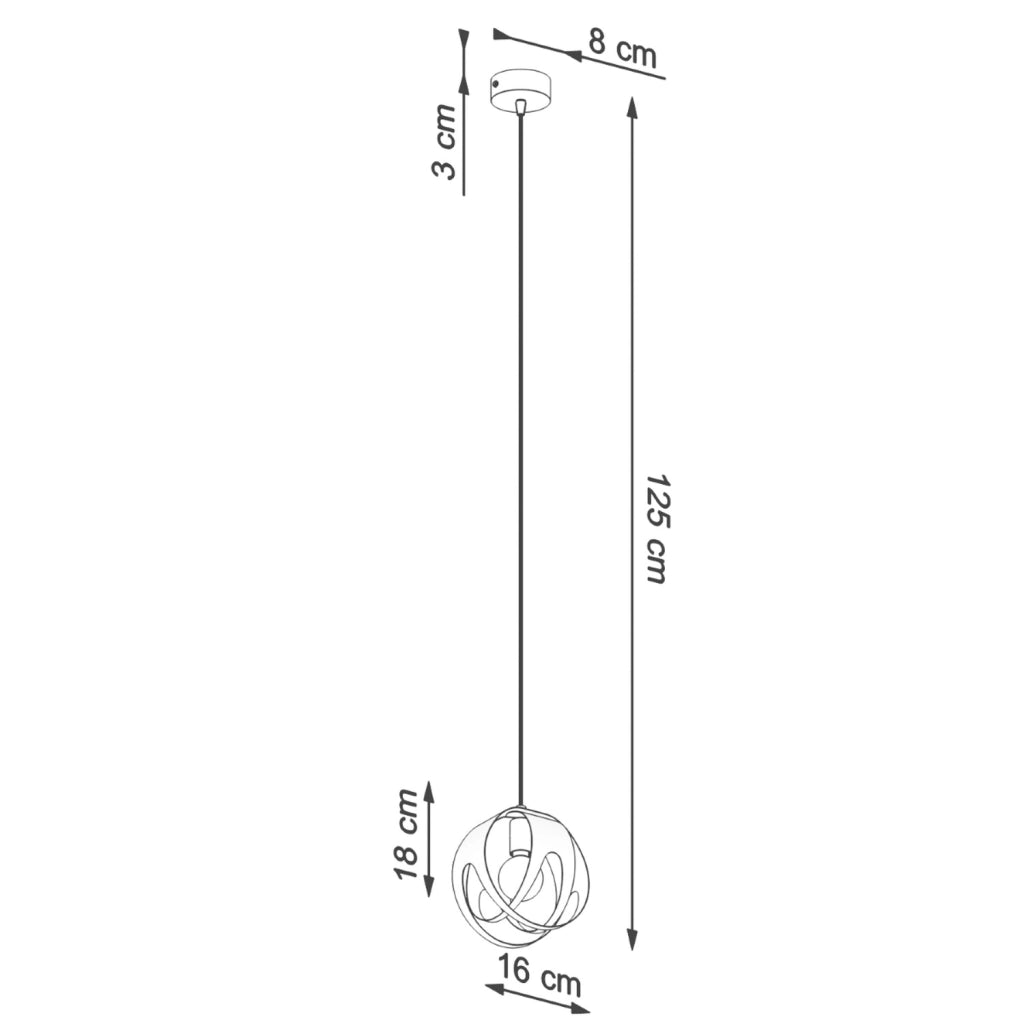 Lampada a sospensione bianca Finara Pure Lume E27 15W