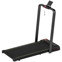 Tapis Roulant Pieghevole con Inclinazione Regolabile, Velocità 1-10 km/h, Display LED e Telecomando, Nero