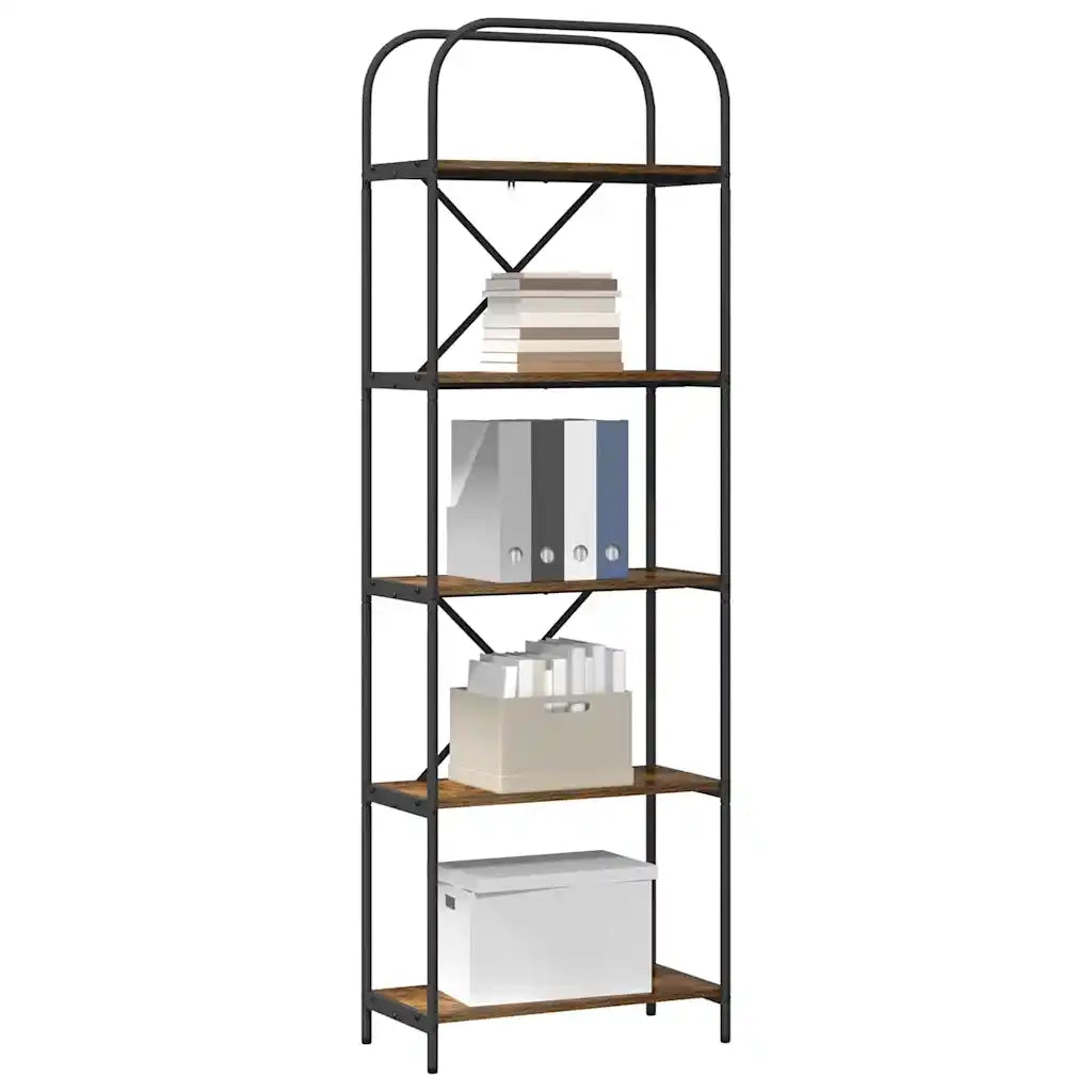 Libreria Rovere fumé 60 x 30 x 183 cm Legno multistrato 879853