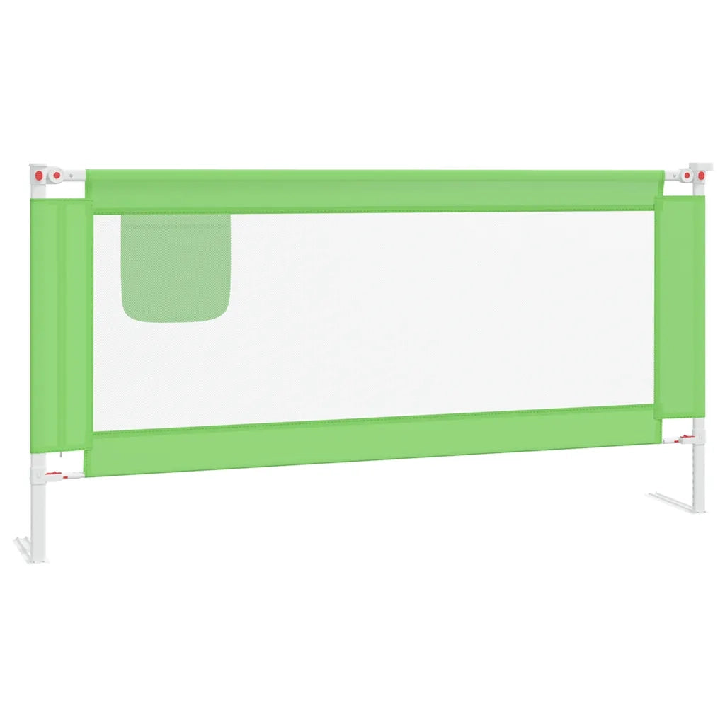 Sponda Letto di Sicurezza per Bambini Verde 180x25cm in Tessuto 10195