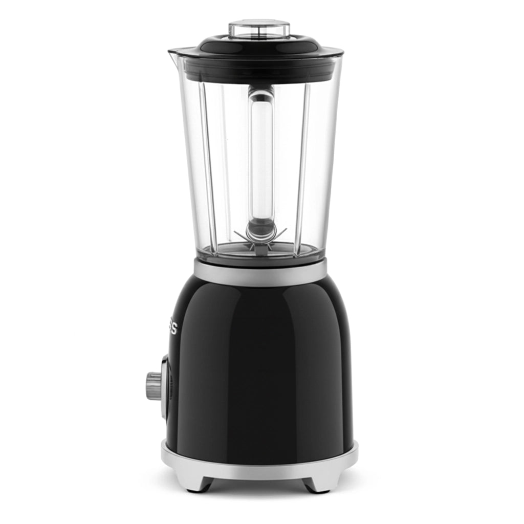 Frullatore frullato vintage a 2 velocità e funzione pulse MXV9, 6 lame in acciaio inox, capacità 1,5 l, ciotola in vetro, 1000 W, nero