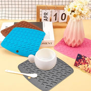 Supporto per pentole in silicone a quattro colori - sottopiatto antiscivolo quadrato in silicone - termoresistente - 179 x 172 cm.
