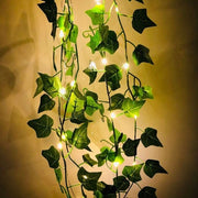 Cavo di Illuminazione Esterno - Piante Artificiali - Luce Calda Bianca 2m - 20/100 LED - Decorazione di Giardino Verde