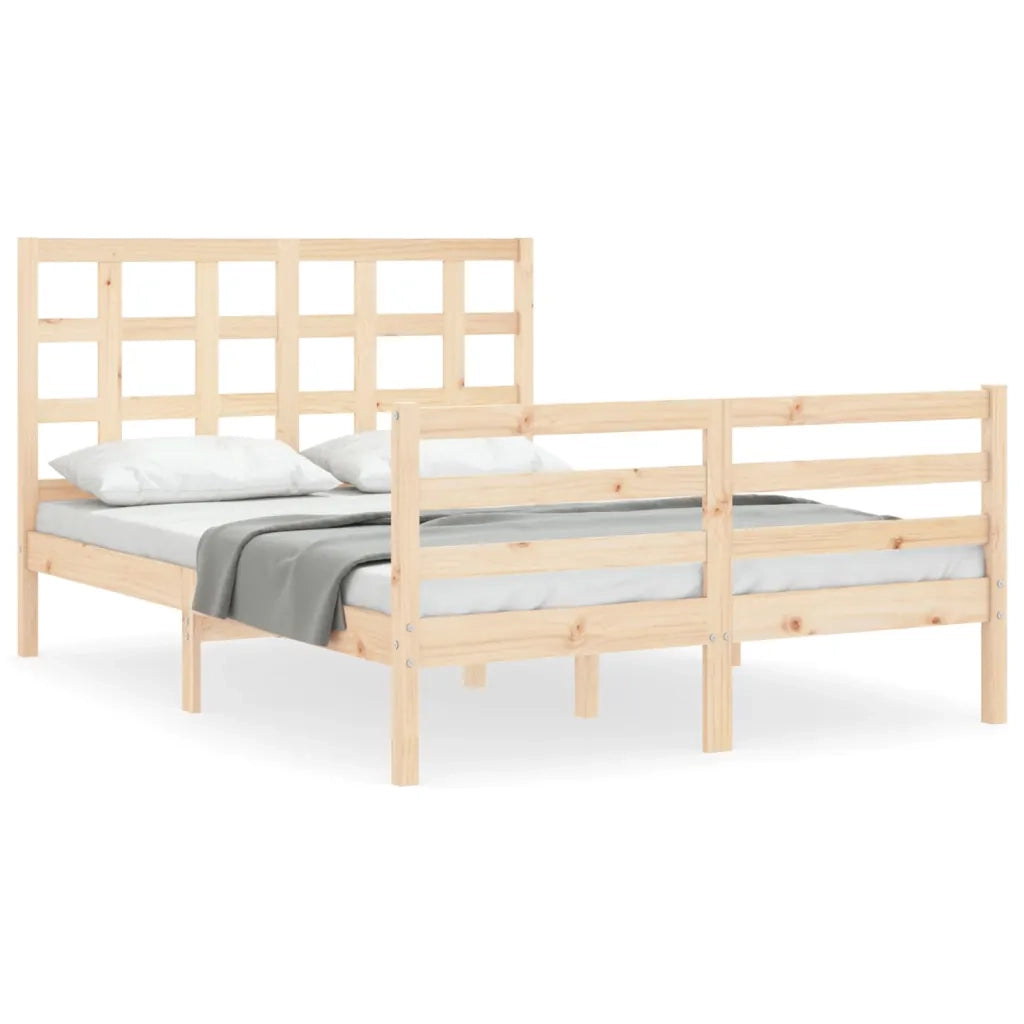 Giroletto con Testiera-Struttura Letto con testiera 120x200 cm in Legno Massello 116657