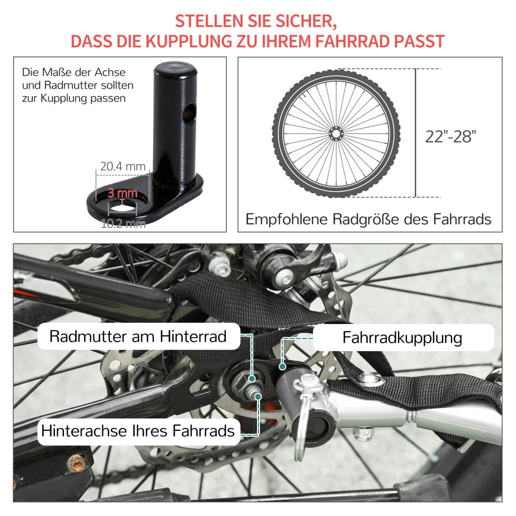 Rimorchio per Bicicletta da Carico ¨C Xylo ¨C Rosso-Nero