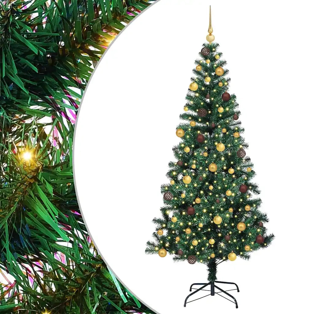Albero di Natale artificiale con luci integrate Verde 210 cm 3396772