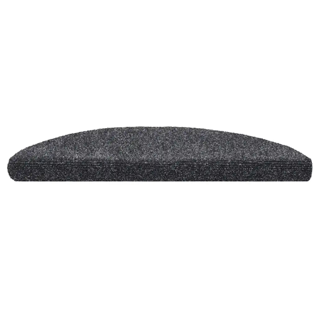 Tappetini per scale autoadesivi 30 pz | Gradini per Scale 56x17x3 cm Grigio scuro semicircolari