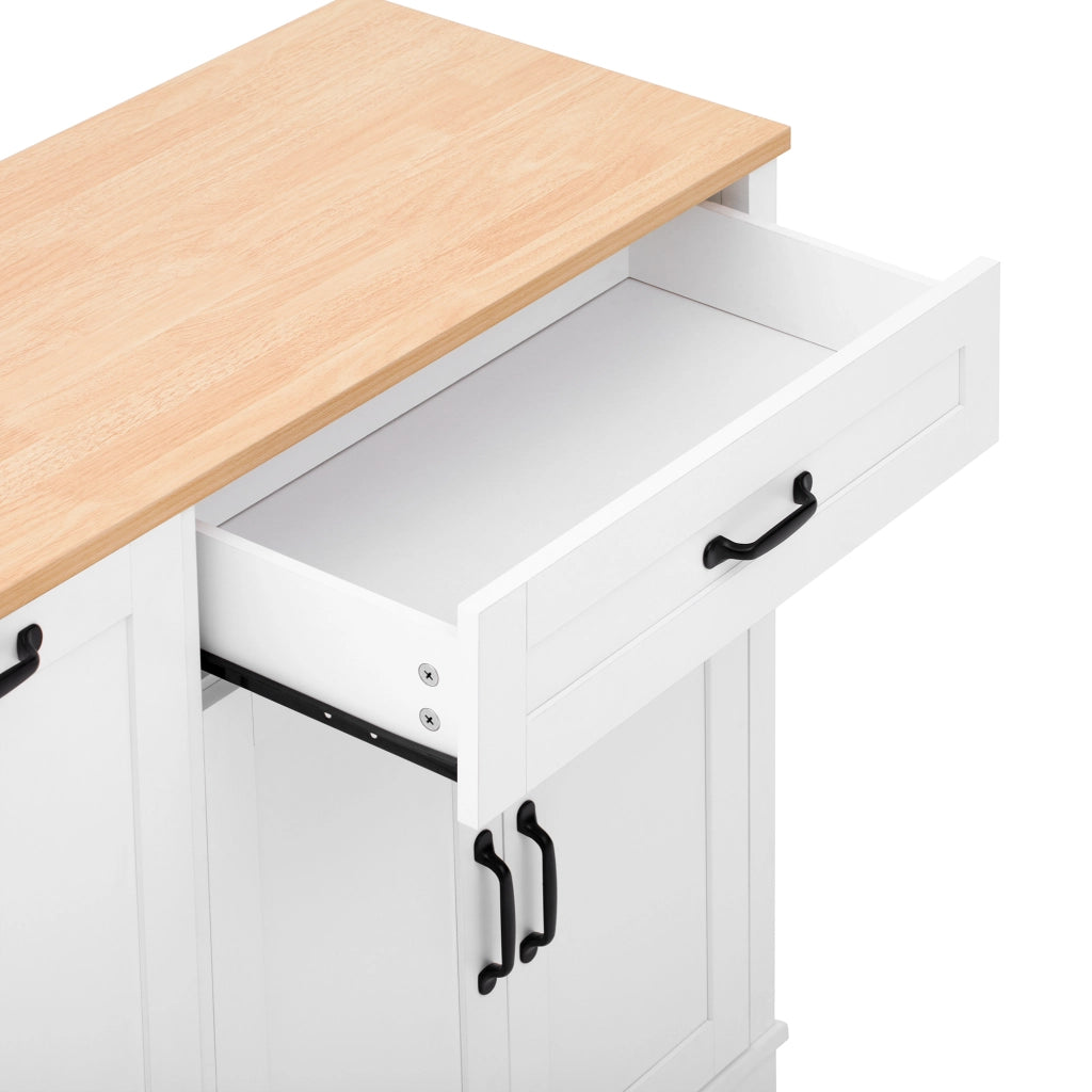 Credenza Moderna 3 Ante e Cassetto con Ripiani ¨C Xylo ¨C Bianco