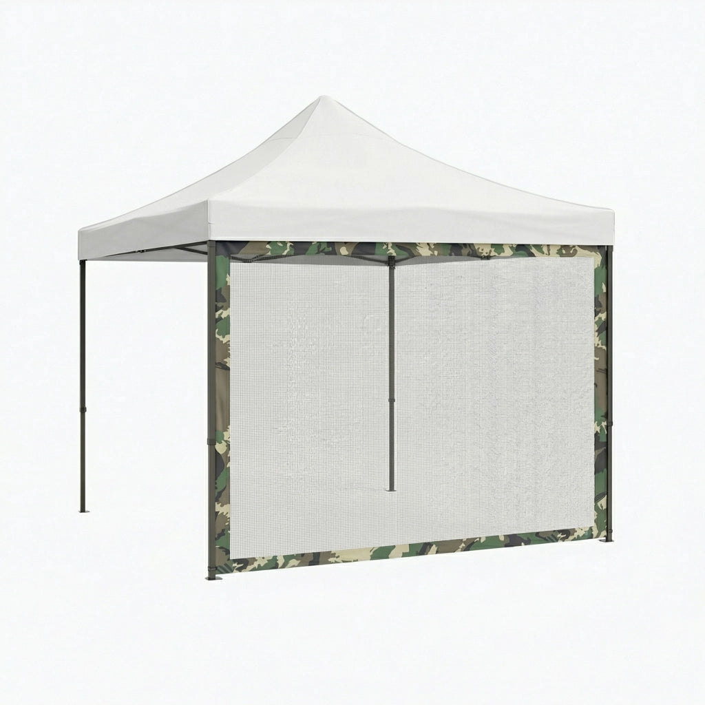 Telo Zanzariera Laterale per Gazebo da Giardino 300x200 cm in PVC Camouflage