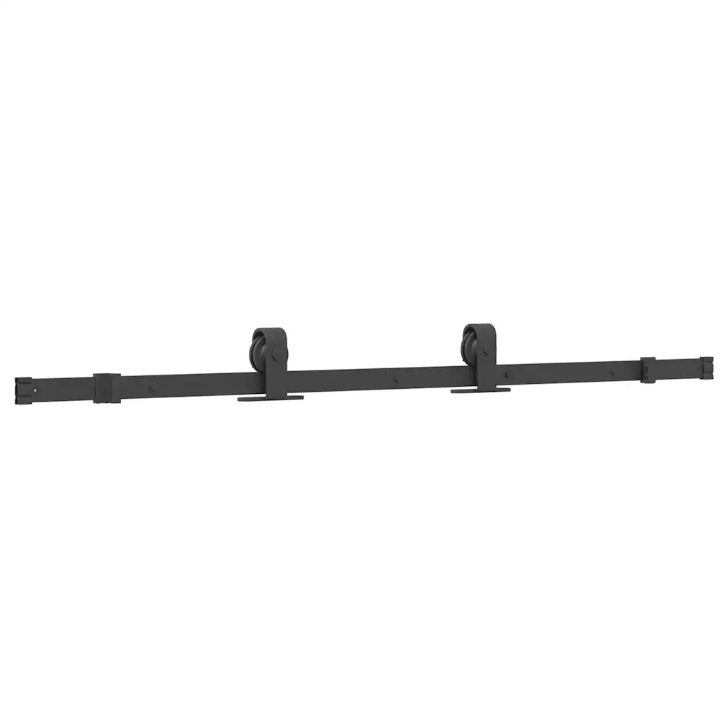 Porta Scorrevole con Ferramenta Nera 76x205 cm in Vetro ESG 3375907