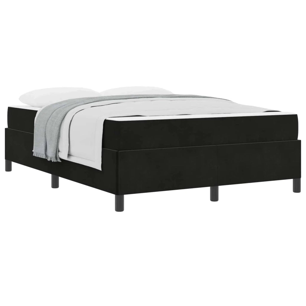 Struttura del letto con materasso Nero 140 x 190 cm Tessuto