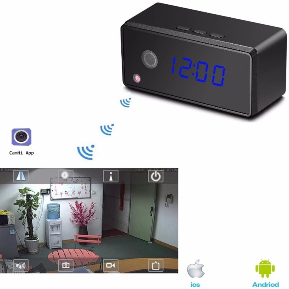 Trade Shop - Spy Cam Orologio Microspia Full Hd Wifi Smartphone Visone Notturna Microcamera -