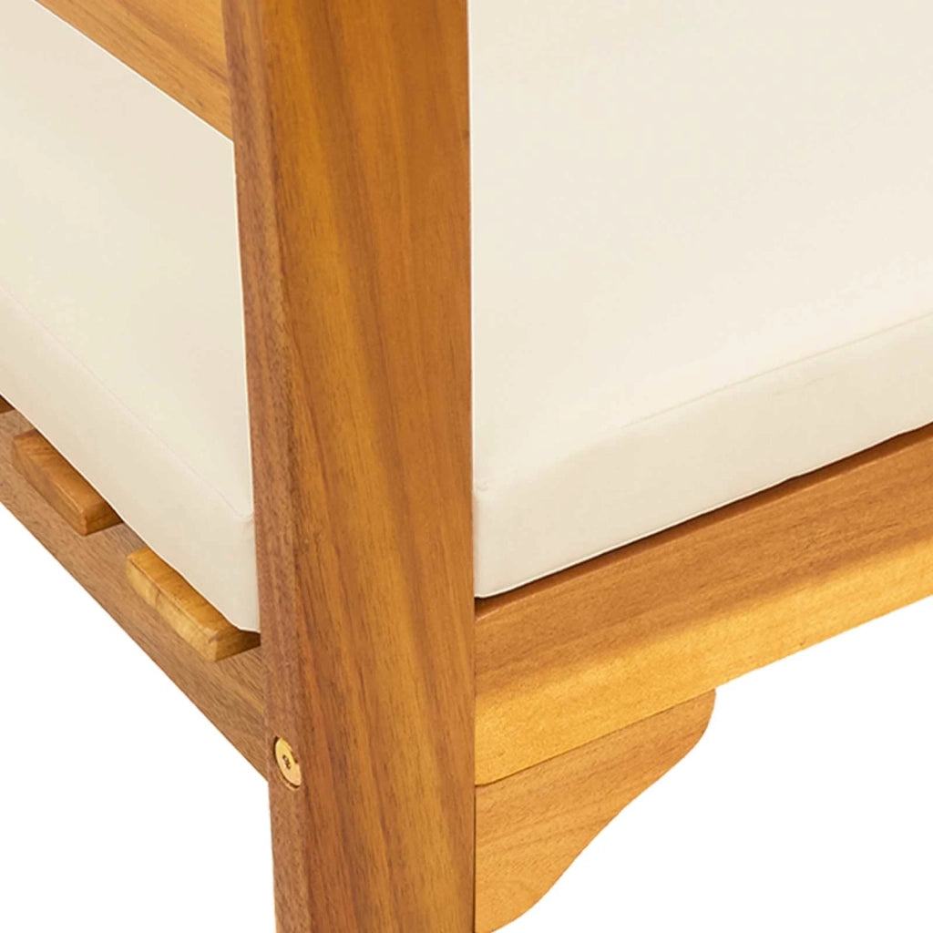 Panchina Rosa con cuscino Bianco Crema 114 x 46 x 82,5 cm
