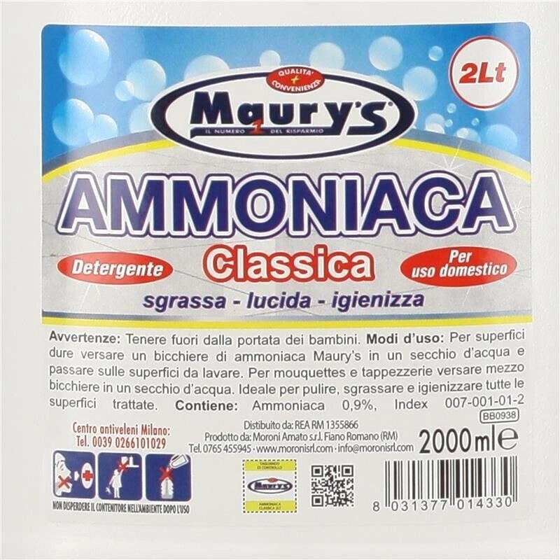 MAURY'S AMMONIACA CLASSICA IN FORMATO DA 2 LT