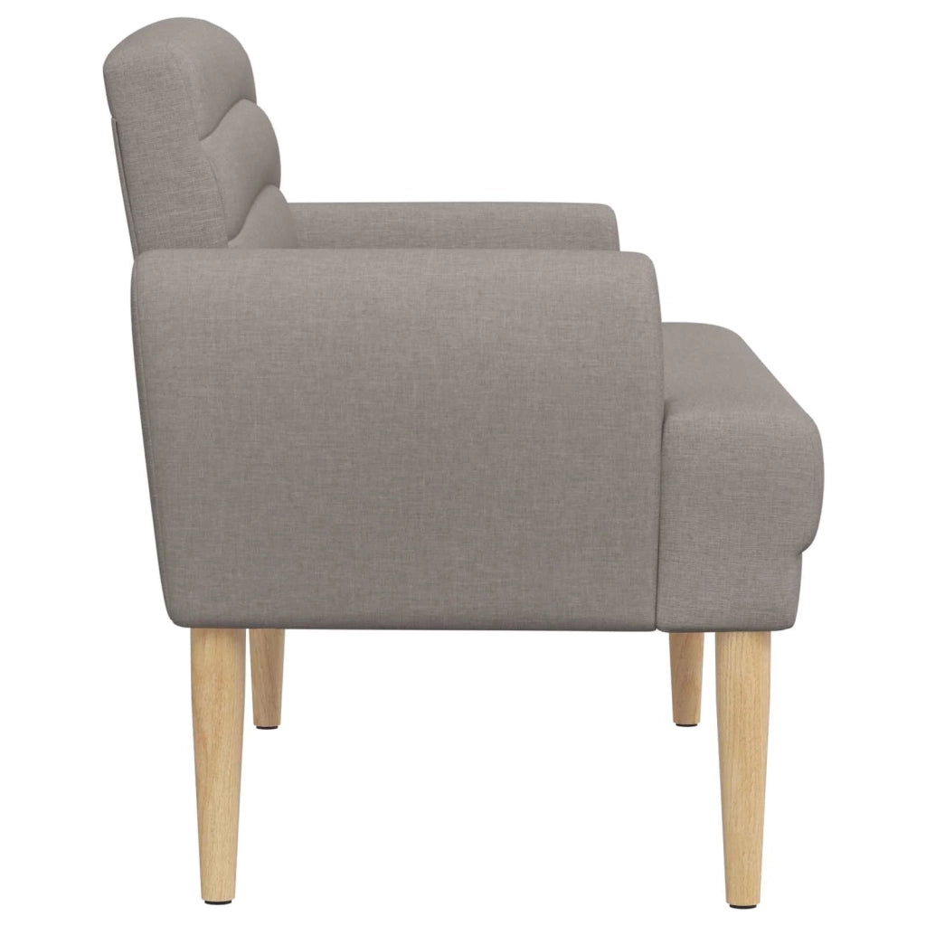 Loveseat con bottoni imbottiti Tortora 116 x 67 x 80 cm Tessuto 42041781