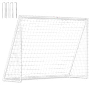 Set da calcio con rete ¨C zephmum ¨C PVC 2.4x1.8m bianco