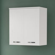 Pensile multiuso 70x77cm salvaspazio in legno bianco 2 ante linea Pilar