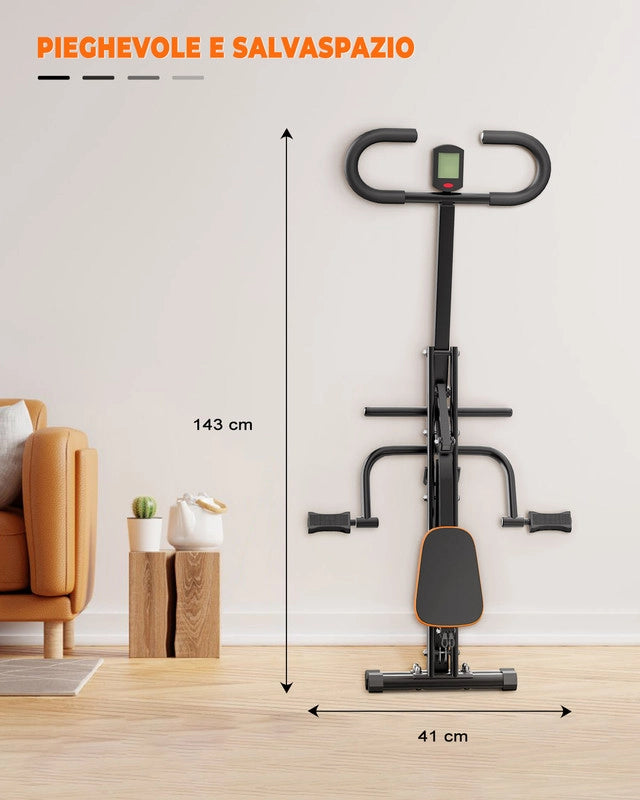 Squat Machine ,  ausilio per squat per fianchi e gambe, facile installazione, pieghevole, con impugnature ergonomiche, con display LCD
