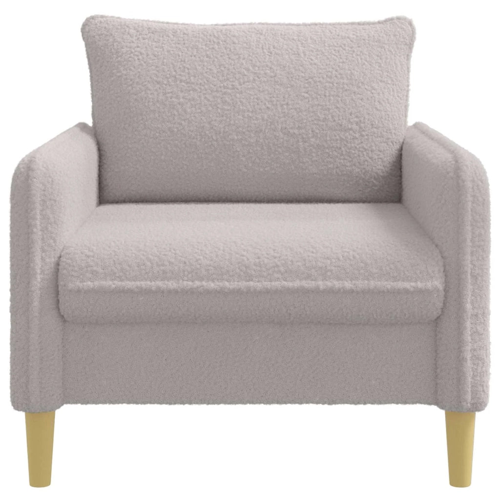 Poltrona XL Grigio Chiaro Bouclé 42043549