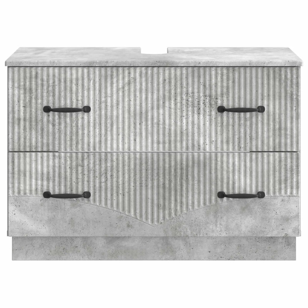 Armadio per Lavabo da Bagno HOORN Grigio Cemento 897238